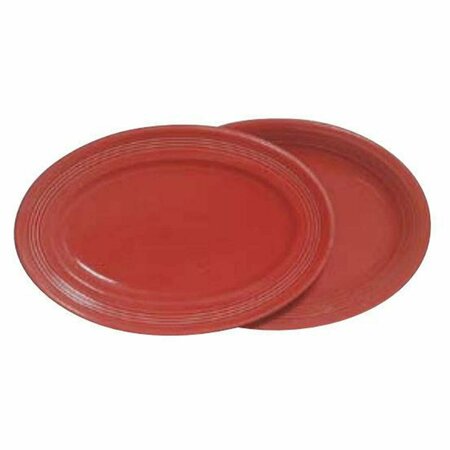 TUXTON CHINA 13.5 in. x 9.75 in. Oval Platter - Cayenne - 6 pcs CQH-1352